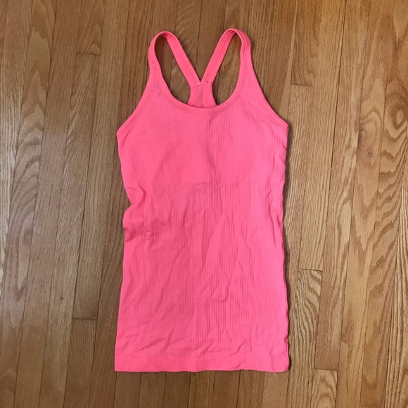 Lululemon ebb to street tank heathered grapefruit sz 4 - Picture 6 of 6